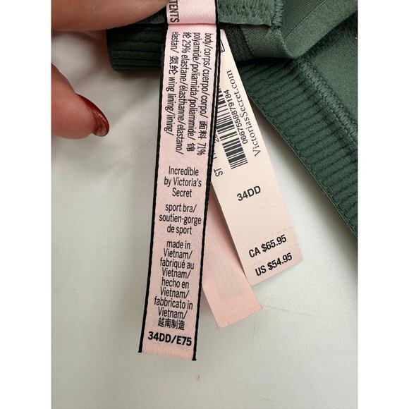 NWT Victoria’s Secret Sport Incredible Max Sports Bra 34DD High Support Green - Picture 8 of 12